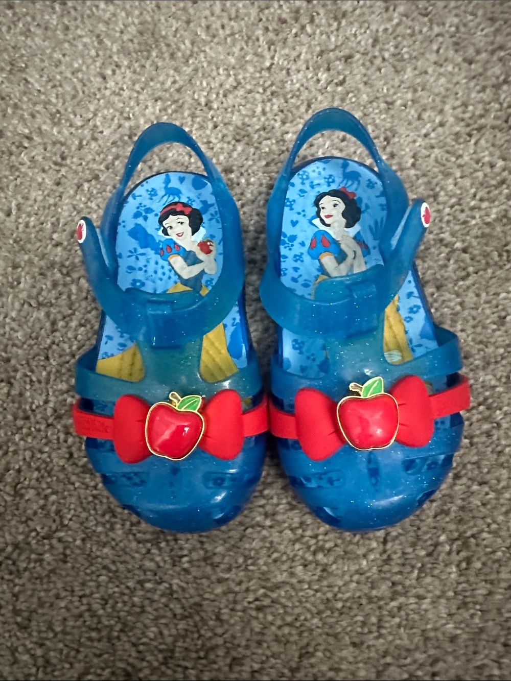 CROCS Kids Blue Snow White Jelly Sandals size C6